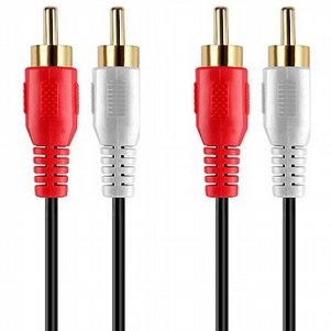 כבל אודיו סטריאו מחיבור 2XRCA לחיבור 2XRCA מבית TOPX (אורך הכבל 3 מטר) כבל אודיו סטריאו מחיבור 2XRCA לחיבור 2XRCA מבית TOPX (אורך הכבל 3 מטר)