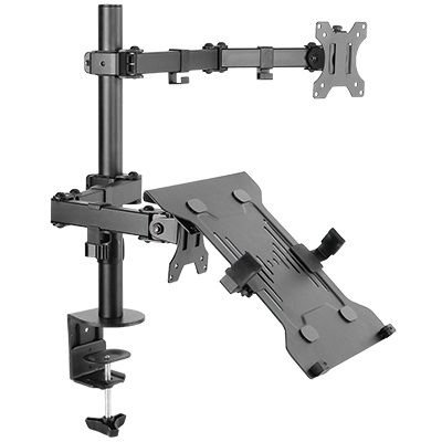 ���� ������ ���� ���� + ���� ���� ���� Aluminum Foldable Fold Monitor Desk Mount ���� BRATECK (����� ����� ��� 10"- 32")