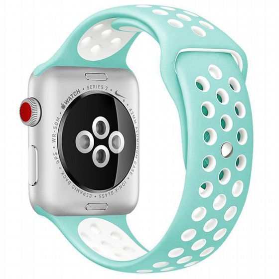 ����� ������� ���� Sport Silicone Band ���� LaTera ����� ��� ����: Apple Watch 42mm/44mm/45mm (��� White/Green)