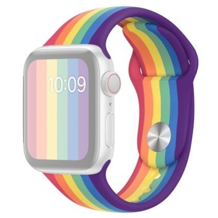 ����� ������� ����  Rainbow Silicone Band ���� LaTera ����� ��� ����: Apple Watch 42mm/44mm/45mm (��� Rainbow)