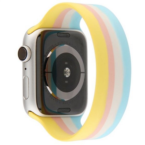 ����� ������� ����  Rainbow Solo Silicone Band ���� LaTera ����� ��� ����: Apple Watch 42mm/44mm/45mm (��� Yellow Rainbow)
