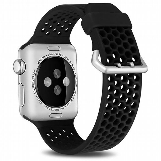 ����� ������� ����  Two Tone Honeycomb Silicone Band ���� LaTera ����� ��� ����: Apple Watch 38mm/40mm/41mm (��� Black)