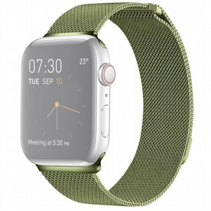 רצועת מתכת מדגם Milanese Loop Magnetic Steel Band מבית LaTera לשעון חכם מדגם: Apple Watch 42mm/44mm/45mm (צבע Army Green) רצועת מתכת מדגם Milanese Loop Magnetic Steel Band מבית LaTera לשעון חכם מדגם: Apple Watch 42mm/44mm/45mm (צבע Army Green)