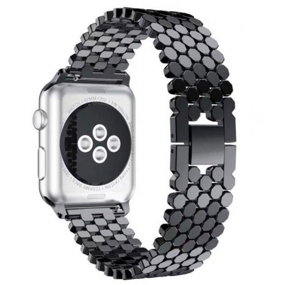 ����� ���� ���� Honeycomb Diamond Steel Band ���� LaTera ����� ��� ����: Apple Watch 42mm/44mm/45mm (��� Black)