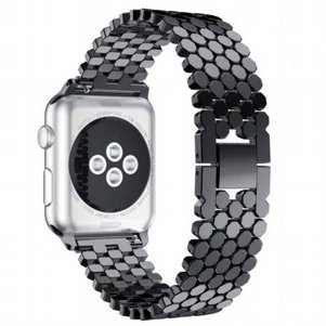 רצועת מתכת מדגם Honeycomb Diamond Steel Band מבית LaTera לשעון חכם מדגם: Apple Watch 42mm/44mm/45mm (צבע Black) רצועת מתכת מדגם Honeycomb Diamond Steel Band מבית LaTera לשעון חכם מדגם: Apple Watch 42mm/44mm/45mm (צבע Black)