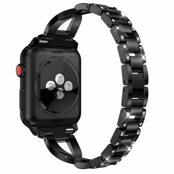 ����� ���� ���� Xshaped Diamond Steel Band ���� LaTera ����� ��� ����: Apple Watch 42mm/44mm/45mm (��� Black)