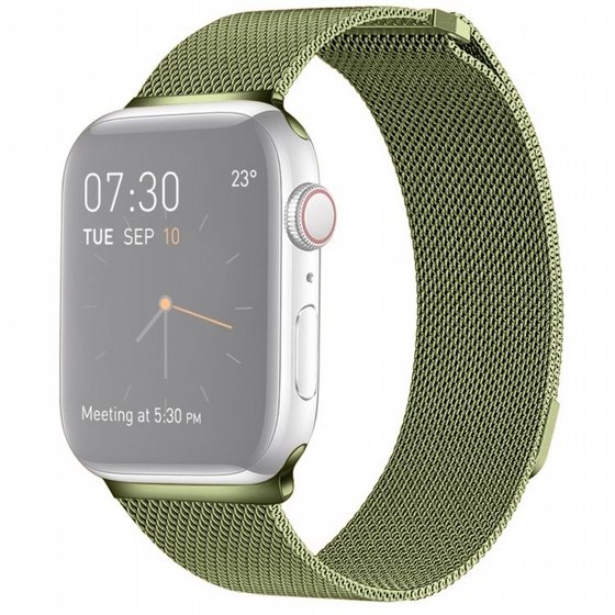 ����� ���� ���� Milanese Loop Magnetic Steel Band ���� LaTera ����� ��� ����: Apple Watch 38mm/40mm/41mm (��� Army Green)
