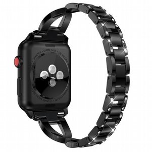רצועת מתכת מדגם Xshaped Diamond Steel Band מבית LaTera לשעון חכם מדגם: Apple Watch 38mm/40mm/41mm (צבע Black) רצועת מתכת מדגם Xshaped Diamond Steel Band מבית LaTera לשעון חכם מדגם: Apple Watch 38mm/40mm/41mm (צבע Black)