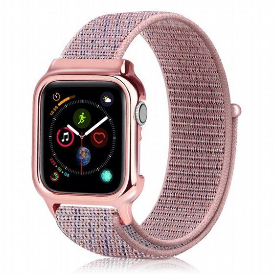 ����� �� / ������ ���� Simple Fashion Nylon Band ���� LaTera ����� ��� ����: Apple Watch 42mm/44mm/45mm (��� Pink)