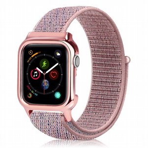 רצועת בד / ניילון מדגם Simple Fashion Nylon Band מבית LaTera לשעון חכם מדגם: Apple Watch 38mm/40mm/41mm (צבע Pink) רצועת בד / ניילון מדגם Simple Fashion Nylon Band מבית LaTera לשעון חכם מדגם: Apple Watch 38mm/40mm/41mm (צבע Pink)