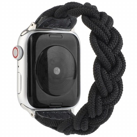 ����� �� / ������ ���� Elastic Woven Nylon Band ���� LaTera ����� ��� ����: Apple Watch 38mm/40mm/41mm (��� Black)