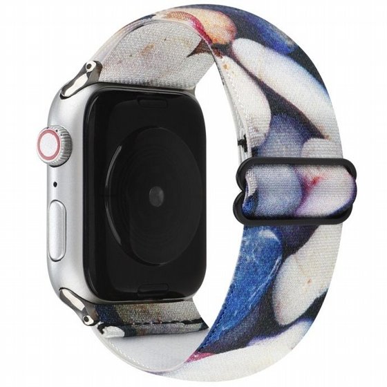 ����� �� / ������ ���� Ethnic Style Nylon Band ���� LaTera ����� ��� ����: Apple Watch 38mm/40mm/41mm (��� Blue/White)