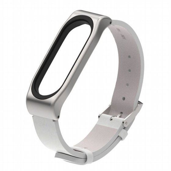 ����� ��� ���� Wrist Straps Leather Band ���� LaTera ����� ��� ����: Xiaomi Mi Band 5 / 6 (��� White)