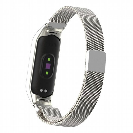 ����� ���� ���� Milano Magnetic Steel Band ���� LaTera ����� ��� ����: Xiaomi Mi Band 3 / 4 (��� Silver)
