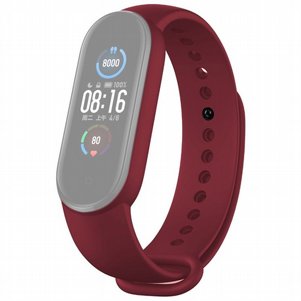 רצועת סיליקון מדגם Solid Color Silicone Band מבית LaTera לשעון חכם מדגם: Xiaomi Mi Band 5 / 6 (צבע Wine Red) רצועת סיליקון מדגם Solid Color Silicone Band מבית LaTera לשעון חכם מדגם: Xiaomi Mi Band 5 / 6 (צבע Wine Red)