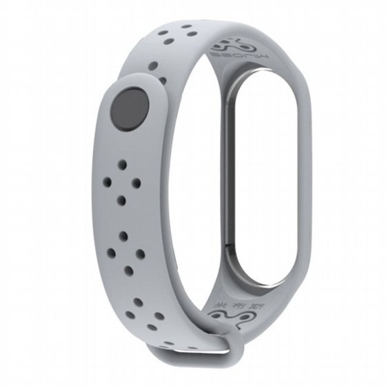 ����� ������� ���� Mijobs Silicone Band ���� LaTera ����� ��� ����: Xiaomi Mi Band 3 / 4 (��� Gray)