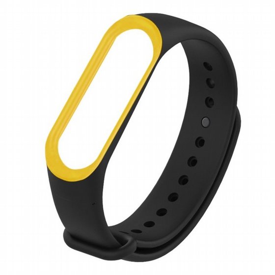 ����� ������� ���� Colorful Silicone Band ���� LaTera ����� ��� ����: Xiaomi Mi Band 3 / 4 (��� Black/Yellow)