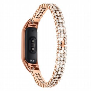 רצועת מתכת מדגם Diamond Studded Steel Band מבית LaTera לשעון חכם מדגם: Xiaomi Mi Band 3 / 4 (צבע Gold) רצועת מתכת מדגם Diamond Studded Steel Band מבית LaTera לשעון חכם מדגם: Xiaomi Mi Band 3 / 4 (צבע Gold)