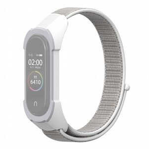 רצועת בד / ניילון מדגם Replacement Strap Nylon Band מבית LaTera לשעון חכם מדגם: Xiaomi Mi Band 5 / 6 (צבע Seashell/White Grey) רצועת בד / ניילון מדגם Replacement Strap Nylon Band מבית LaTera לשעון חכם מדגם: Xiaomi Mi Band 5 / 6 (צבע Seashell/White Grey)
