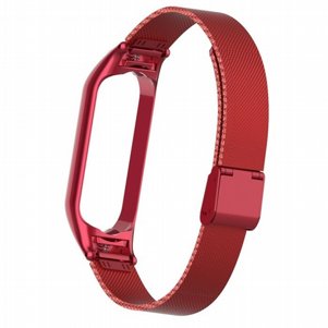 רצועת מתכת מדגם Mesh Solid Steel Band מבית LaTera לשעון חכם מדגם: לשעון חכם מדגם: Xiaomi Mi Band 5 / 6 (צבע Red) רצועת מתכת מדגם Mesh Solid Steel Band מבית LaTera לשעון חכם מדגם: לשעון חכם מדגם: Xiaomi Mi Band 5 / 6 (צבע Red)