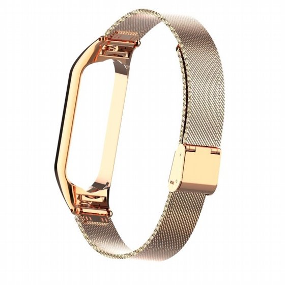 ����� ���� ���� Mesh Solid Steel Band ���� LaTera ����� ��� ����: Xiaomi Mi Band 5 / 6 (��� Rose Gold)