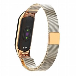 רצועת מתכת מדגם Milano Magnetic Steel Band מבית LaTera לשעון חכם מדגם: Xiaomi Mi Band 3 / 4 (צבע Rose Gold) רצועת מתכת מדגם Milano Magnetic Steel Band מבית LaTera לשעון חכם מדגם: Xiaomi Mi Band 3 / 4 (צבע Rose Gold)