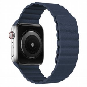 רצועת עור מדגם Two Loop Magnetic Leather Band מבית LaTera לשעון חכם מדגם: Apple Watch 38mm/40mm/41mm (צבע Navy Blue) רצועת עור מדגם Two Loop Magnetic Leather Band מבית LaTera לשעון חכם מדגם: Apple Watch 38mm/40mm/41mm (צבע Navy Blue)