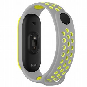 רצועת סיליקון מדגם Sports Breathable Silicone Band מבית LaTera לשעון חכם מדגם: Xiaomi Mi Band 5 / 6 (צבע Grey/Lime) רצועת סיליקון מדגם Sports Breathable Silicone Band מבית LaTera לשעון חכם מדגם: Xiaomi Mi Band 5 / 6 (צבע Grey/Lime)