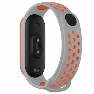 רצועת סיליקון מדגם Sports Breathable Silicone Band מבית LaTera לשעון חכם מדגם: Xiaomi Mi Band 5 / 6 (צבע Gray/Orange) רצועת סיליקון מדגם Sports Breathable Silicone Band מבית LaTera לשעון חכם מדגם: Xiaomi Mi Band 5 / 6 (צבע Gray/Orange)