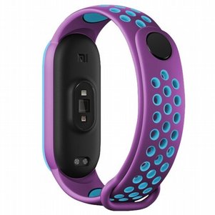 רצועת סיליקון מדגם Sports Breathable Silicone Band מבית LaTera לשעון חכם מדגם: Xiaomi Mi Band 5 / 6 (צבע Purple/Blue) רצועת סיליקון מדגם Sports Breathable Silicone Band מבית LaTera לשעון חכם מדגם: Xiaomi Mi Band 5 / 6 (צבע Purple/Blue)