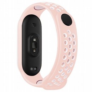 רצועת סיליקון מדגם Sports Breathable Silicone Band מבית LaTera לשעון חכם מדגם: Xiaomi Mi Band 5 / 6 (צבע Meat Powder/White) רצועת סיליקון מדגם Sports Breathable Silicone Band מבית LaTera לשעון חכם מדגם: Xiaomi Mi Band 5 / 6 (צבע Meat Powder/White)