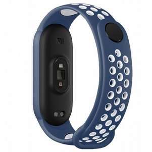 רצועת סיליקון מדגם Sports Breathable Silicone Band מבית LaTera לשעון חכם מדגם: Xiaomi Mi Band 5 / 6 (צבע Midnight Blue/White) רצועת סיליקון מדגם Sports Breathable Silicone Band מבית LaTera לשעון חכם מדגם: Xiaomi Mi Band 5 / 6 (צבע Midnight Blue/White)