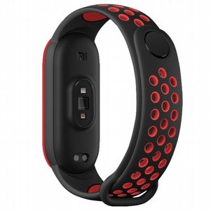 רצועת סיליקון מדגם Sports Breathable Silicone Band מבית LaTera לשעון חכם מדגם: Xiaomi Mi Band 5 / 6 (צבע Black/Red) רצועת סיליקון מדגם Sports Breathable Silicone Band מבית LaTera לשעון חכם מדגם: Xiaomi Mi Band 5 / 6 (צבע Black/Red)