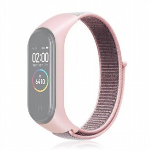 רצועת בד / ניילון מדגם Woven Strap Nylon Band מבית LaTera לשעון חכם מדגם: Xiaomi Mi Band 3 / 4 (צבע Pink) רצועת בד / ניילון מדגם Woven Strap Nylon Band מבית LaTera לשעון חכם מדגם: Xiaomi Mi Band 3 / 4 (צבע Pink)