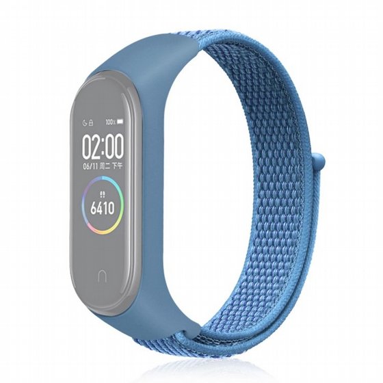 ����� �� / ������ ���� Woven Strap Nylon Band ���� LaTera ����� ��� ����: Xiaomi Mi Band 3 / 4 (��� Blue)