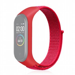 רצועת בד / ניילון מדגם Woven Strap Nylon Band מבית LaTera לשעון חכם מדגם: Xiaomi Mi Band 3 / 4 (צבע Red) רצועת בד / ניילון מדגם Woven Strap Nylon Band מבית LaTera לשעון חכם מדגם: Xiaomi Mi Band 3 / 4 (צבע Red)