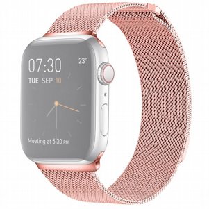 רצועת מתכת מדגם Milanese Loop Magnetic Steel Band מבית LaTera לשעון חכם מדגם: Apple Watch 42mm/44mm/45mm (צבע Pink) רצועת מתכת מדגם Milanese Loop Magnetic Steel Band מבית LaTera לשעון חכם מדגם: Apple Watch 42mm/44mm/45mm (צבע Pink)