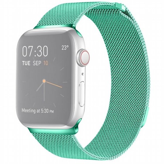 ����� ���� ���� Milanese Loop Magnetic Steel Band ���� LaTera ����� ��� ����: Apple Watch 42mm/44mm/45mm (��� Mint Green)