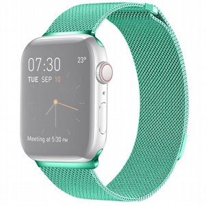 רצועת מתכת מדגם Milanese Loop Magnetic Steel Band מבית LaTera לשעון חכם מדגם: Apple Watch 42mm/44mm/45mm (צבע Mint Green) רצועת מתכת מדגם Milanese Loop Magnetic Steel Band מבית LaTera לשעון חכם מדגם: Apple Watch 42mm/44mm/45mm (צבע Mint Green)