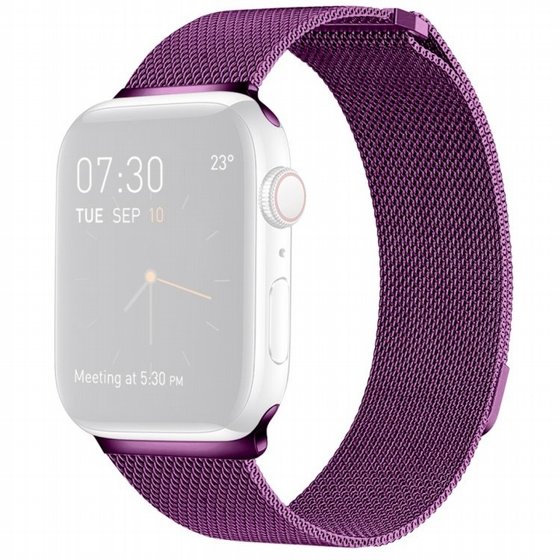 ����� ���� ���� Milanese Loop Magnetic Steel Band ���� LaTera ����� ��� ����: Apple Watch 42mm/44mm/45mm (��� Purple)