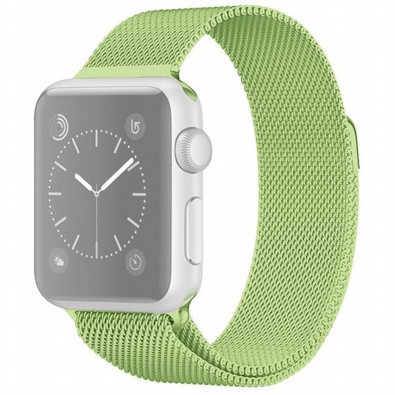 ����� ���� ���� Milanese Loop Magnetic Steel Band ���� LaTera ����� ��� ����: Apple Watch 42mm/44mm/45mm (��� Mint Green Lite)