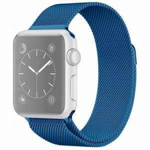 רצועת מתכת מדגם Milanese Loop Magnetic Steel Band מבית LaTera לשעון חכם מדגם: Apple Watch 42mm/44mm/45mm (צבע Porcelain Blue) רצועת מתכת מדגם Milanese Loop Magnetic Steel Band מבית LaTera לשעון חכם מדגם: Apple Watch 42mm/44mm/45mm (צבע Porcelain Blue)