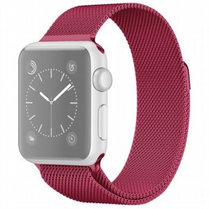רצועת מתכת מדגם Milanese Loop Magnetic Steel Band מבית LaTera לשעון חכם מדגם: Apple Watch 38mm/40mm/41mm (צבע Tea Red) רצועת מתכת מדגם Milanese Loop Magnetic Steel Band מבית LaTera לשעון חכם מדגם: Apple Watch 38mm/40mm/41mm (צבע Tea Red)