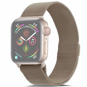 רצועת מתכת מדגם Milanese Loop Magnetic Steel Band מבית LaTera לשעון חכם מדגם: Apple Watch 42mm/44mm/45mm (צבע Vintage Gold) רצועת מתכת מדגם Milanese Loop Magnetic Steel Band מבית LaTera לשעון חכם מדגם: Apple Watch 42mm/44mm/45mm (צבע Vintage Gold)