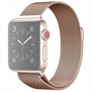 רצועת מתכת מדגם Milanese Loop Magnetic Steel Band מבית LaTera לשעון חכם מדגם: Apple Watch 42mm/44mm/45mm (צבע Champagne Gold) רצועת מתכת מדגם Milanese Loop Magnetic Steel Band מבית LaTera לשעון חכם מדגם: Apple Watch 42mm/44mm/45mm (צבע Champagne Gold)