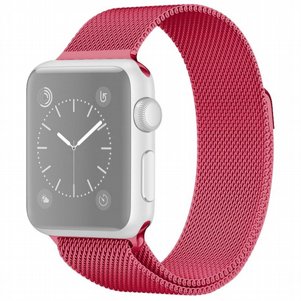 רצועת מתכת מדגם Milanese Loop Magnetic Steel Band מבית LaTera לשעון חכם מדגם: Apple Watch 42mm/44mm/45mm (צבע Bright Pink) רצועת מתכת מדגם Milanese Loop Magnetic Steel Band מבית LaTera לשעון חכם מדגם: Apple Watch 42mm/44mm/45mm (צבע Bright Pink)