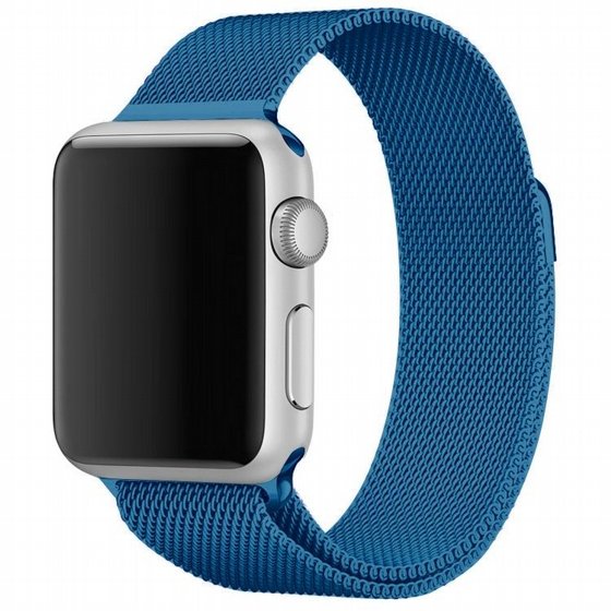 ����� ���� ���� Milanese Loop Magnetic Steel Band ���� LaTera ����� ��� ����: Apple Watch 42mm/44mm/45mm (��� Blue)