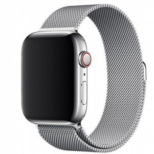 רצועת מתכת מדגם Milanese Loop Magnetic Steel Band מבית LaTera לשעון חכם מדגם: Apple Watch 38mm/40mm/41mm (צבע Silver) רצועת מתכת מדגם Milanese Loop Magnetic Steel Band מבית LaTera לשעון חכם מדגם: Apple Watch 38mm/40mm/41mm (צבע Silver)