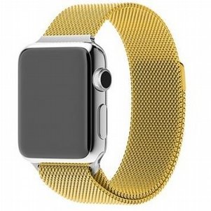 רצועת מתכת מדגם Milanese Loop Magnetic Steel Band מבית LaTera לשעון חכם מדגם: Apple Watch 38mm/40mm/41mm (צבע Gold) רצועת מתכת מדגם Milanese Loop Magnetic Steel Band מבית LaTera לשעון חכם מדגם: Apple Watch 38mm/40mm/41mm (צבע Gold)