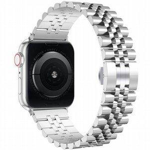 רצועת מתכת מדגם Five Beads Steel Band מבית LaTera לשעון חכם מדגם: Apple Watch 38mm/40mm/41mm (צבע Silver) רצועת מתכת מדגם Five Beads Steel Band מבית LaTera לשעון חכם מדגם: Apple Watch 38mm/40mm/41mm (צבע Silver)
